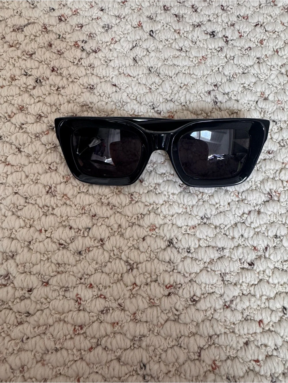 Zeno Black Square Sunglasses Rectangular Retro 0131